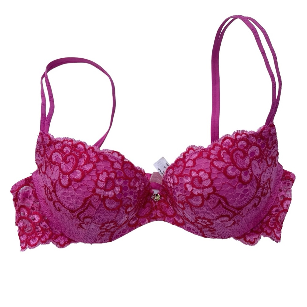 Victoria Secret Lace Pink Padded Bra 32B